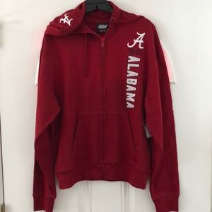 University of Alabama crimson full zip hoodie